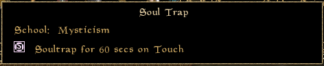 Soultrap spell in Morrowind